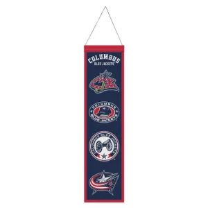 Columbus Blue Jackets Banner Wool 8x32 Heritage Evolution Design
