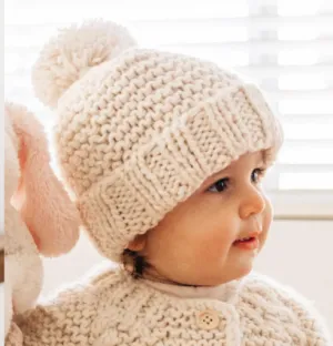 GARTER STITCH POM HAT