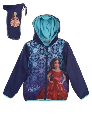 Girls Disney Elena of Avalor Rain Jacket with Carry Pouch