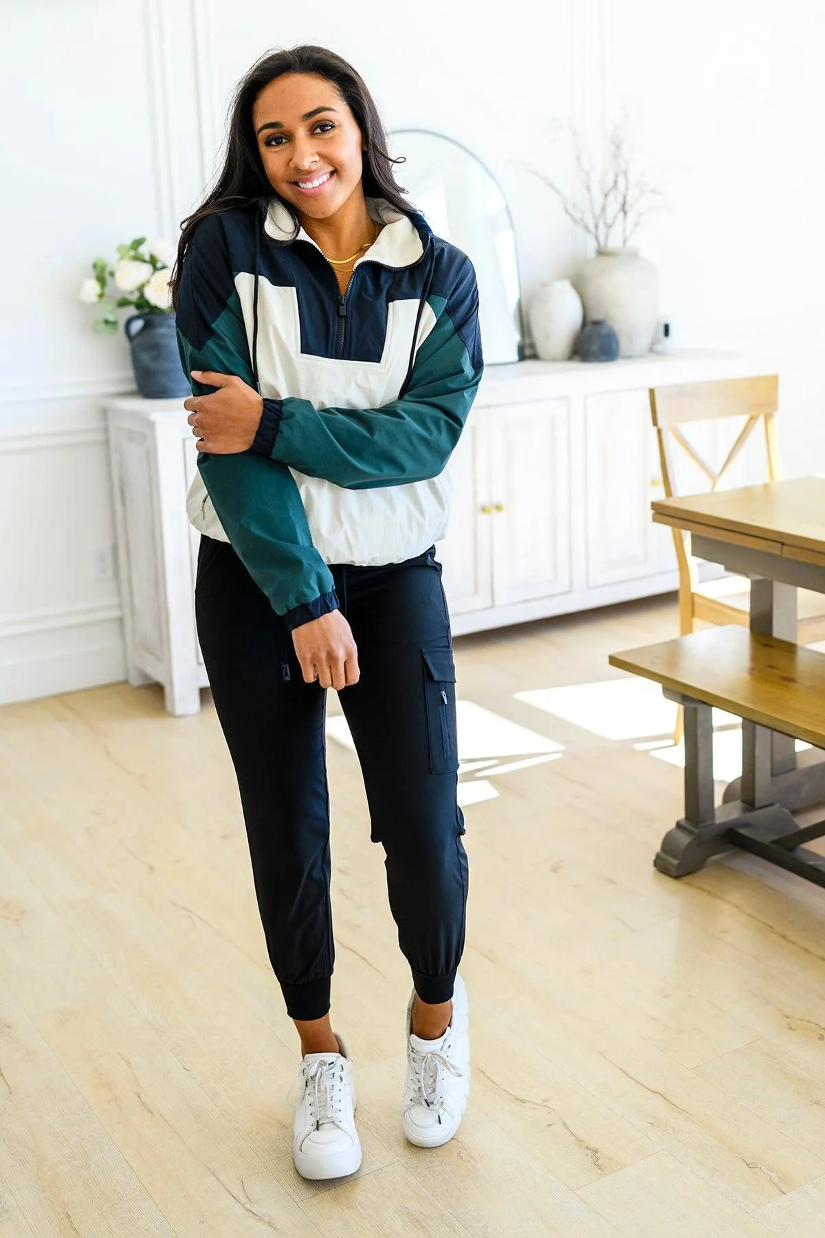 Hazel Blues® | Dash Color Block 1/4 Zip Pullover
