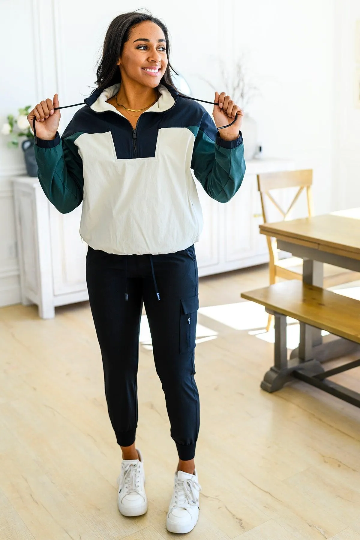 Hazel Blues® | Dash Color Block 1/4 Zip Pullover