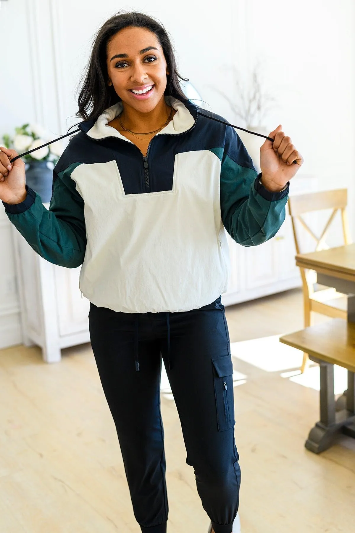 Hazel Blues® | Dash Color Block 1/4 Zip Pullover