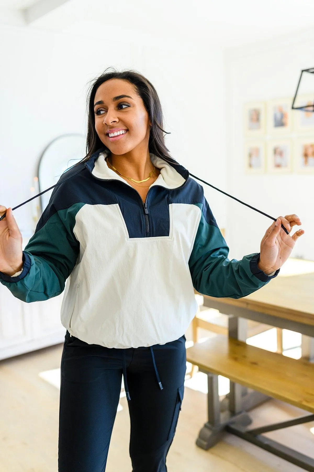 Hazel Blues® | Dash Color Block 1/4 Zip Pullover