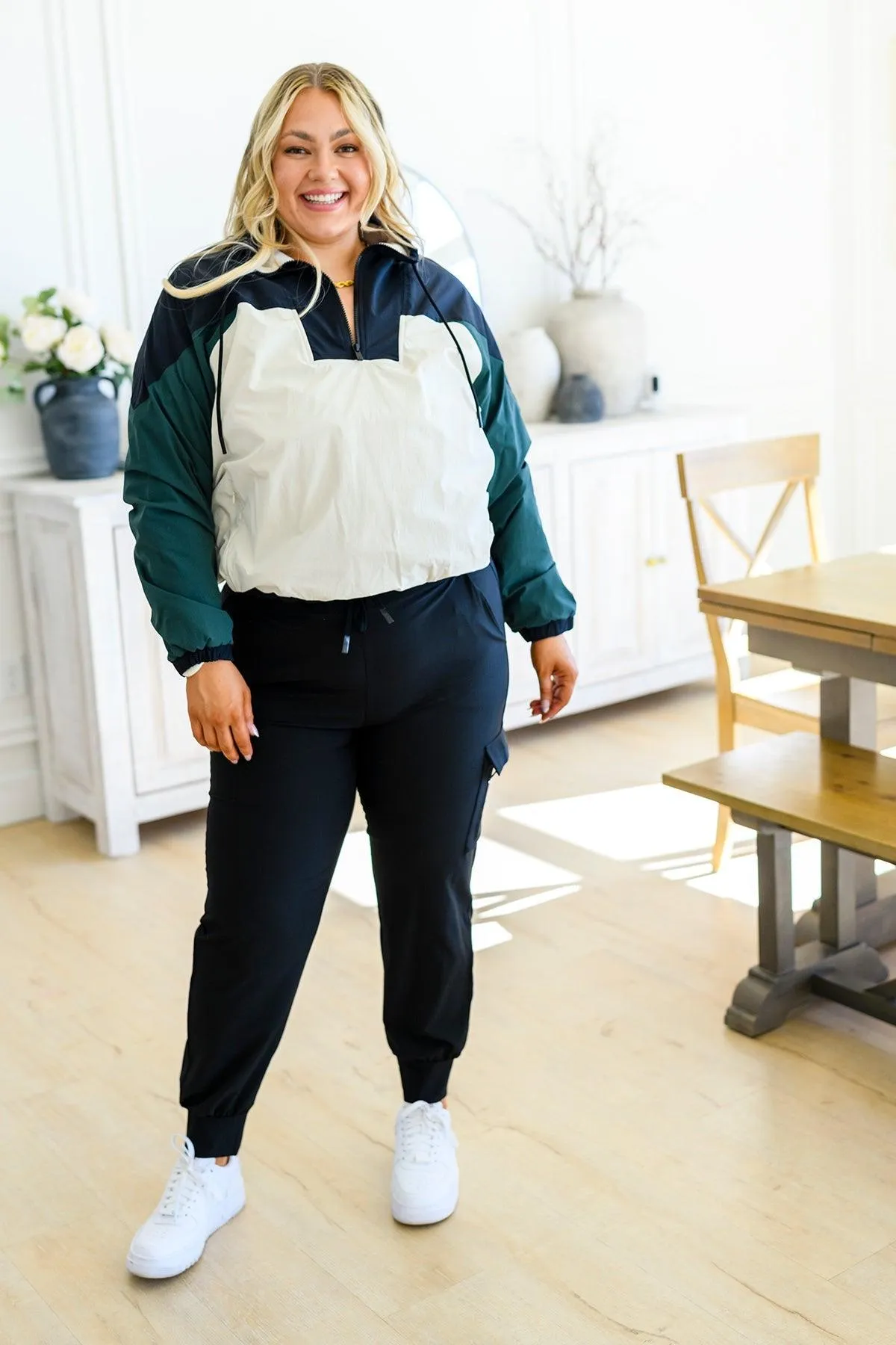 Hazel Blues® | Dash Color Block 1/4 Zip Pullover