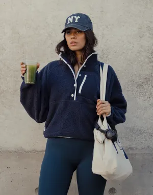 Horizon Layer Up Half Snap in Twilight Navy