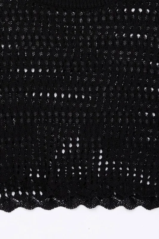 Jenna Mesh Knit Crop