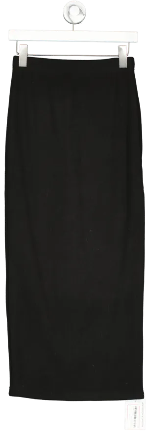 L'academie Black Pull On Maxi Skirt UK S
