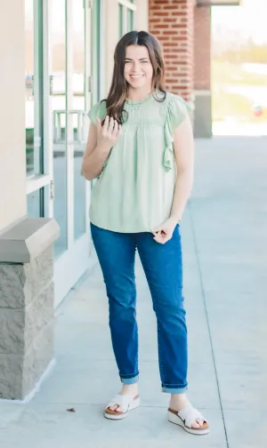 Me in Spring Blouse in Sage