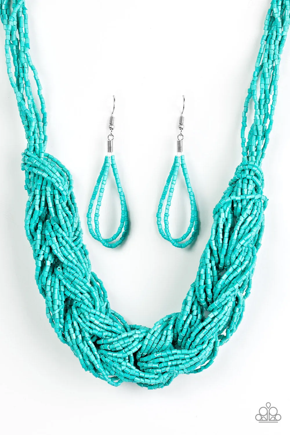 Paparazzi - WRAP Battle- Blue Necklace