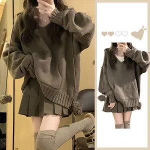 Retro Sweater   Skirt 2-Piece Set  UB96021